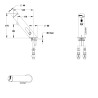 LINEA Robinet mitigeur sur plage 3l/min Piles 6V NOIR MAT avec RA