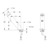 LINEA TOUCH robinet simple sur plage 3 l/min 7sec pile 6V chrome