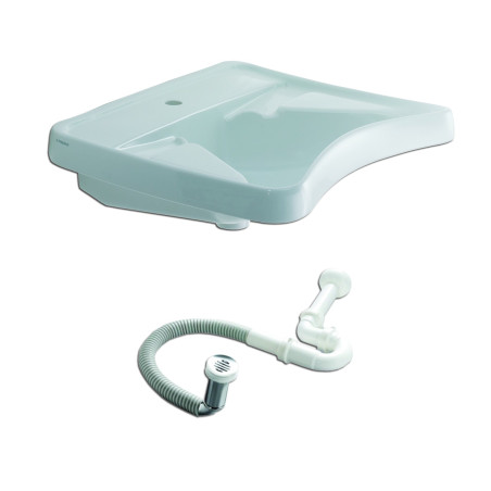 Kit lavabo ergonomique avec bonde et siphon déporté