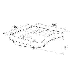 Kit lavabo ergonomique avec bonde et siphon déporté