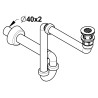 Siphon et bonde pour lavabo PMR fixe