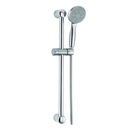 Barre de douche 600 mm, douchette 1 jet, flexible 1500 mm, coulisseau