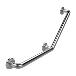 Barre coudée 135° inox brossé de diamètre 32mm - 400 x 400 mm