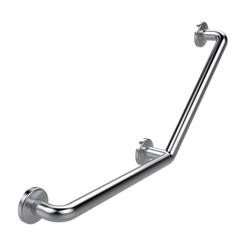 Barre coudée 135° inox brossé de diamètre 32mm - 400 x 400 mm
