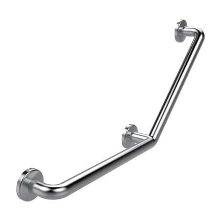 Barre coudée 135° inox brossé de diamètre 32mm - 400 x 400 mm