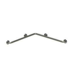 Barre d'angle 750x750 mm 4 points de fixeation d32 mm inox brossé - douche