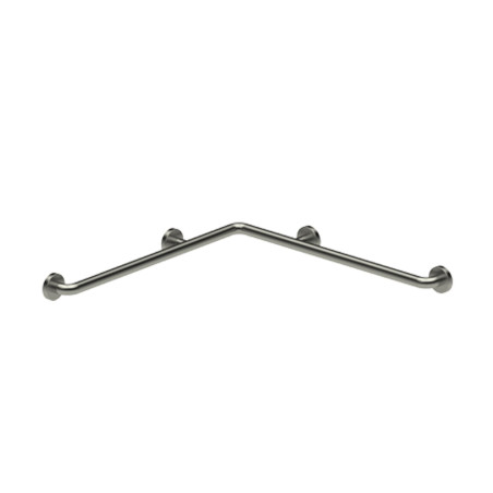 Barre d'angle 750x750 mm 4 points de fixeation d32 mm inox brossé - douche