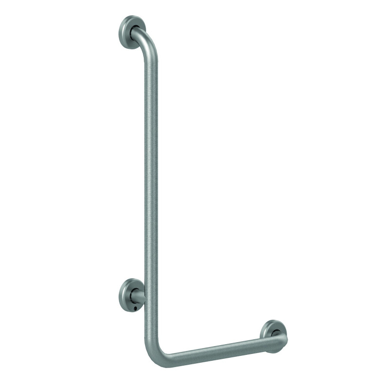 Barre coudée droit 90° d32mm 450 x 750 mm inox brossé
