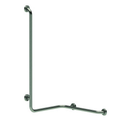 Barre douche d'angle d32 mm inox brossé 115x 560 x 660 mm - Modèle gauche