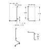 Barre douche d'angle d32 mm inox brossé 115x 560 x 660 mm - Modèle gauche