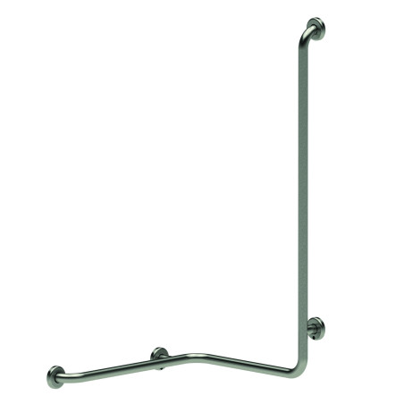 Barre douche d'angle d32 mm inox brossé 115x 560 x 660 mm - Modèle droit