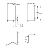 Barre douche d'angle d32 mm inox brossé 115x 560 x 660 mm - Modèle droit