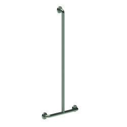 Barre de douche en t d32 mm -inox brossé - Longueur 500 x 1150 mm
