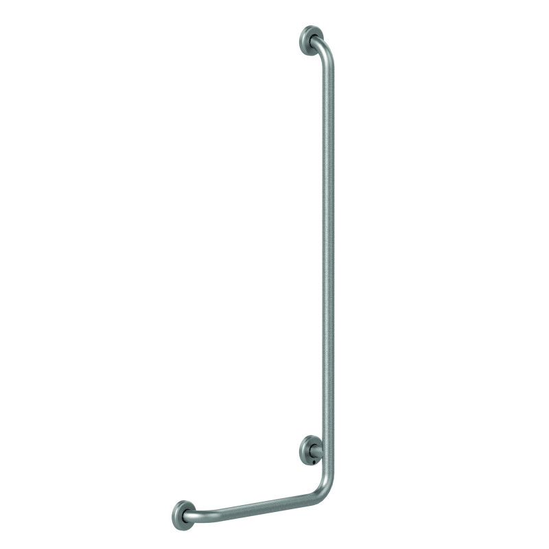 Barre gauche coudée 90° 450x1150 mm - inox brossé d32 mm