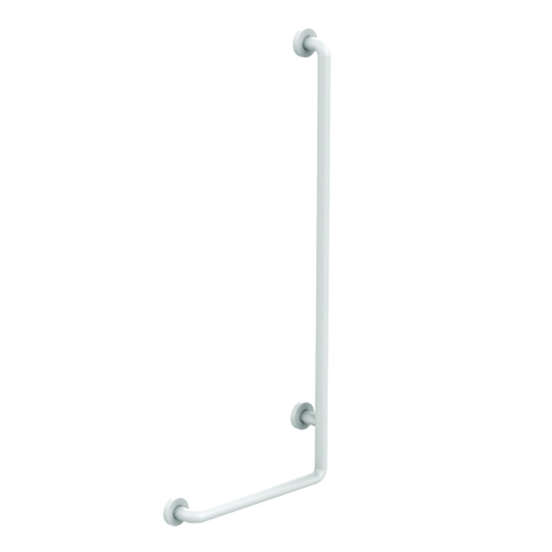 Barre gauche coudée 90° 450x1150 mm - aluminium abs antibactérien d34 mm