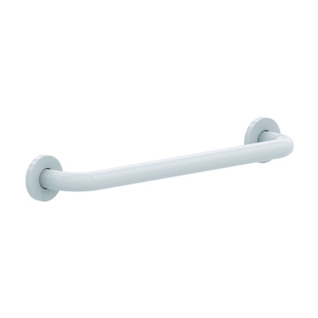 Barre droite en acier époxy blanc 400 mm (sans vis) - diamètre 25 mm