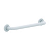 Barre droite en acier époxy blanc 400 mm (sans vis) - diamètre 25 mm