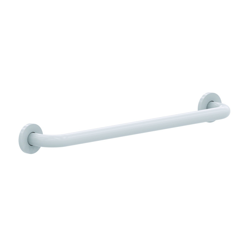 Barre droite en acier époxy blanc 500 mm (sans vis) - diamètre 25 mm