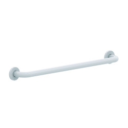 Barre droite en acier époxy blanc 600 mm (sans vis) - diamètre 25 mm