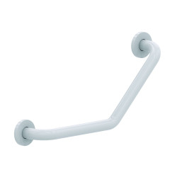 Barre 135° en acier époxy blanc 220x220 mm (sans vis) - diametre 25 mm