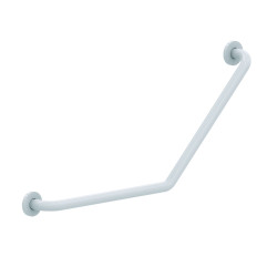Barre 135° en acier époxy blanc 400x400 mm (sans vis) - diametre 25 mm