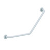 Barre 135° en acier époxy blanc 400x400 mm (sans vis) - diametre 25 mm