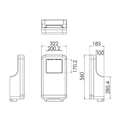 E-DRY Sèche-mains automatique mural blanc adapté PMR