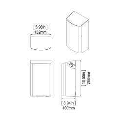 Compact Sèche-mains automatique mural blanc