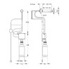 LINEA Distributeur de savon liquide mural 1 L sans contact Secteur CHROME