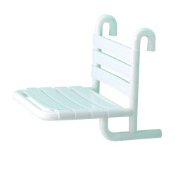 Siège de douche en aluminium gainé nylon, accrochable sur barre d 32 ou 34 mm