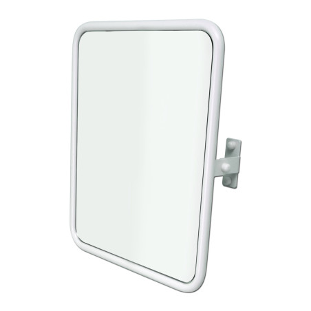 Miroir inclinable en aluminium gainé nylon, murale, 582x667 mm