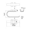 Porte-rouleau pour barre diamètre 32mm - gris anthracite abs
