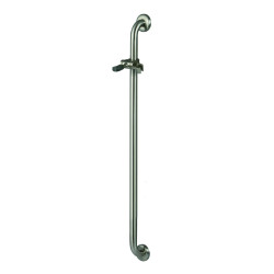 Barre lg 1100 mm inox brossé d32 mm + coulisseau douche satin