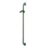 Barre lg 1100 mm inox brossé d32 mm + coulisseau douche satin