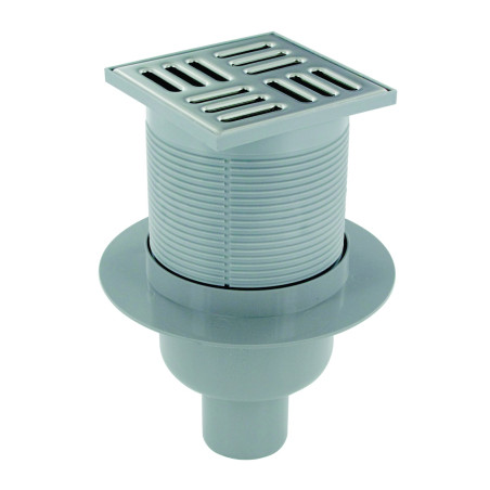 Siphon de sol 105x105 mm 48l/min sortie verticale Ø50