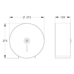 Distributeur en bobine inox brossé (réf. 60553)