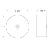 Distributeur en bobine inox brossé (réf. 60553)