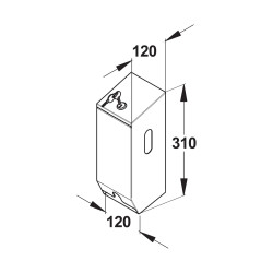 Distributeur multi-rouleau (x3) en inox brossé