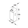 Distributeur multi-rouleau (x3) en inox brossé