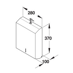 Distributeur pour essuie-mains pliés en Z ou C en acier epoxy blanc
