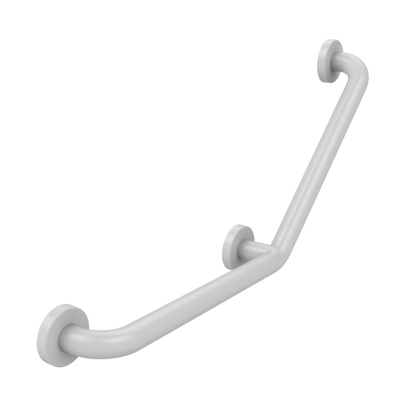 Barre 135°aluminium gainé abs antibactérien 400 x 400 mm - diamètre 34 mm