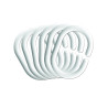 12 anneaux en plastique blanc pour rideau douche