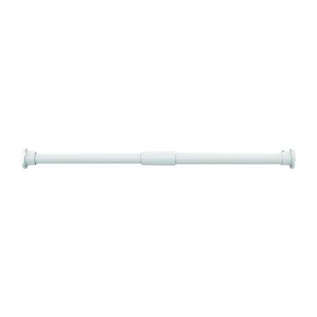 Tringle rideau douche droite 120 à 240cm alu blanc