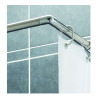 Tringle rideau douche d'angle 120 à 220 cm inox