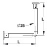 Tringle rideau douche d'angle 120 à 220 cm inox