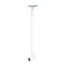 Tendeur pour rideau de douche inox blanc