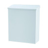 Poubelle murale 7L en acier époxy blanc, hauteur 285mm