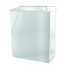 Poubelle murale 7L en inox poli brillant, hauteur 285mm
