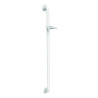 Barre avec coulisseau ø34 aluminium gainé ABS antibactérien blanc Lg 1100 mm