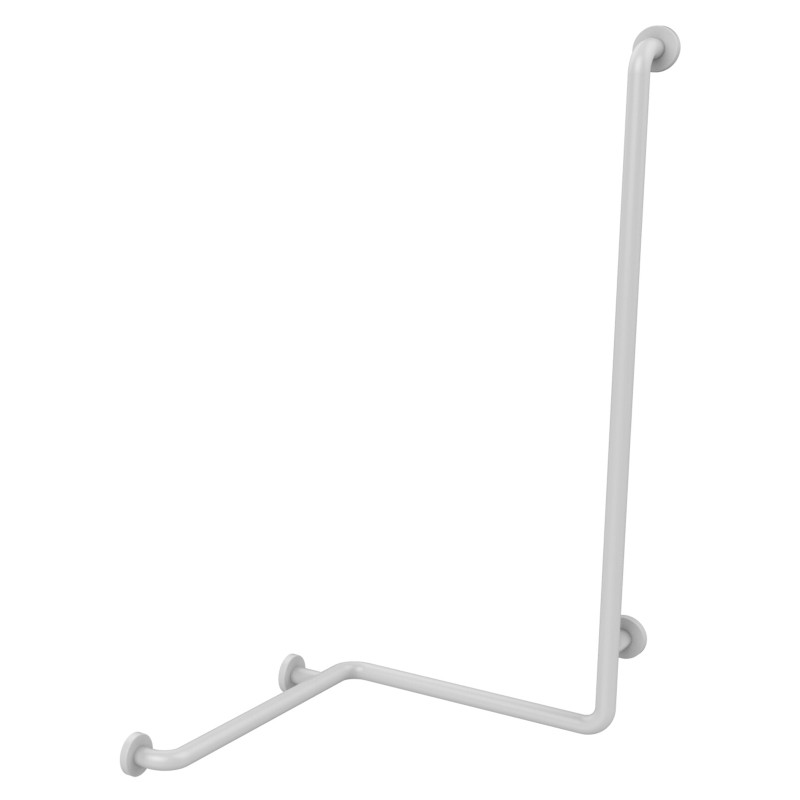 Barre d'angle ø34 -aluminium gainé ABS antibactérien blanc 1150 x 660 x 560 mm